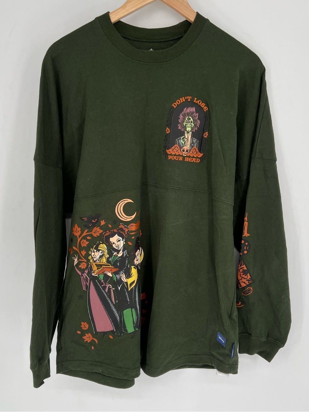 Disney Spirit Jersey Hocus Pocus Haunted Mansion Halloween Womens M Green - Picture 2 of 13